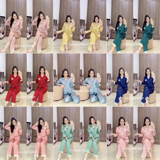 [ LỤA SATIN CAO CẤP ] PIJAMA TAY DÀI QUẦN DÀI MẶC NHÀ SANG CHẢNH MẪU MỚI | BigBuy360 - bigbuy360.vn