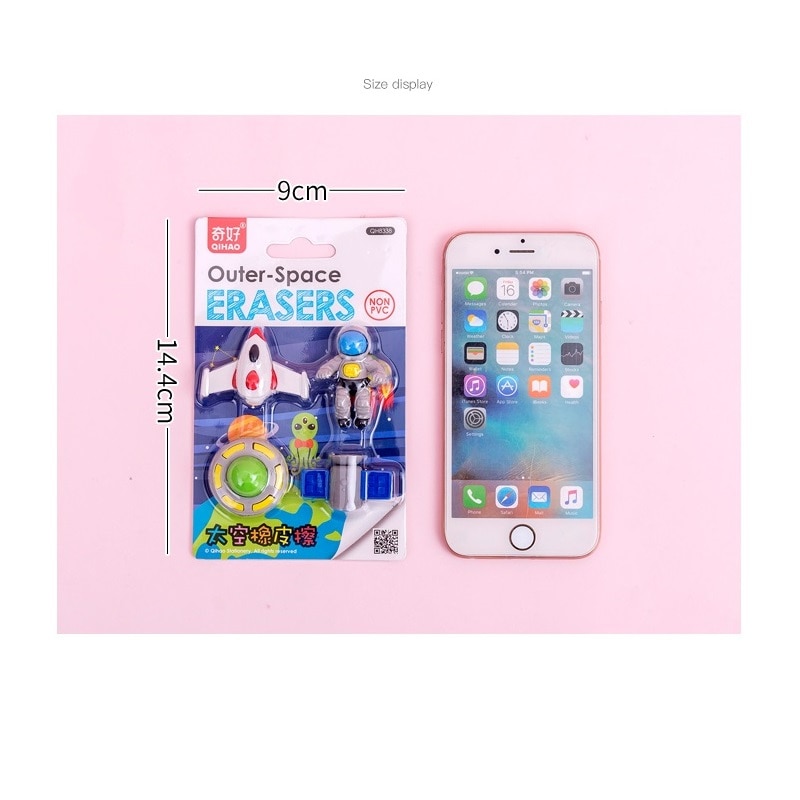 Set 4 cục tẩy bút chì hình tên lửa/ người ngoài hành tinh/ đĩa bay/ vệ tinh