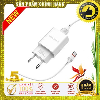 Bộ cóc cáp sạc borofone ba20a type-c/lightning 2.1a