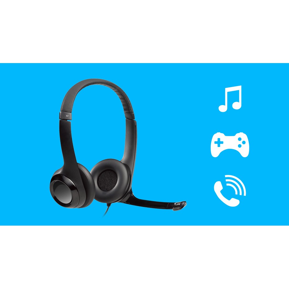 Tai nghe chụp tai có dây H390 Logitech Kết nối cổng Usb, có nút chỉnh âm lượng, Âm thanh kỹ thuật số, Mic Chống Ồn