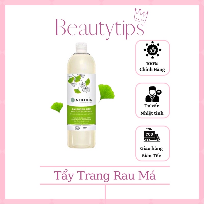 Nước Tẩy Trang Rau Má Centifolia Micellar Water Làm Sạch Sâu, Cấp Ẩm Dịu Da