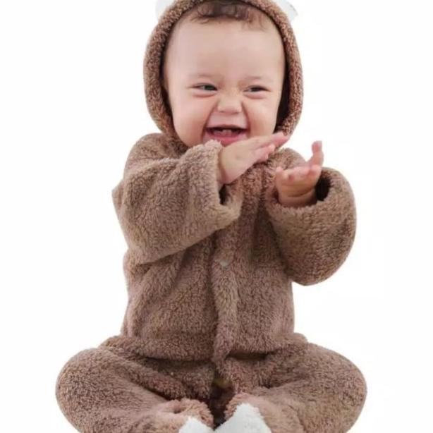 Quần Áo Trẻ Em - Áo Khoác Lông Gấu