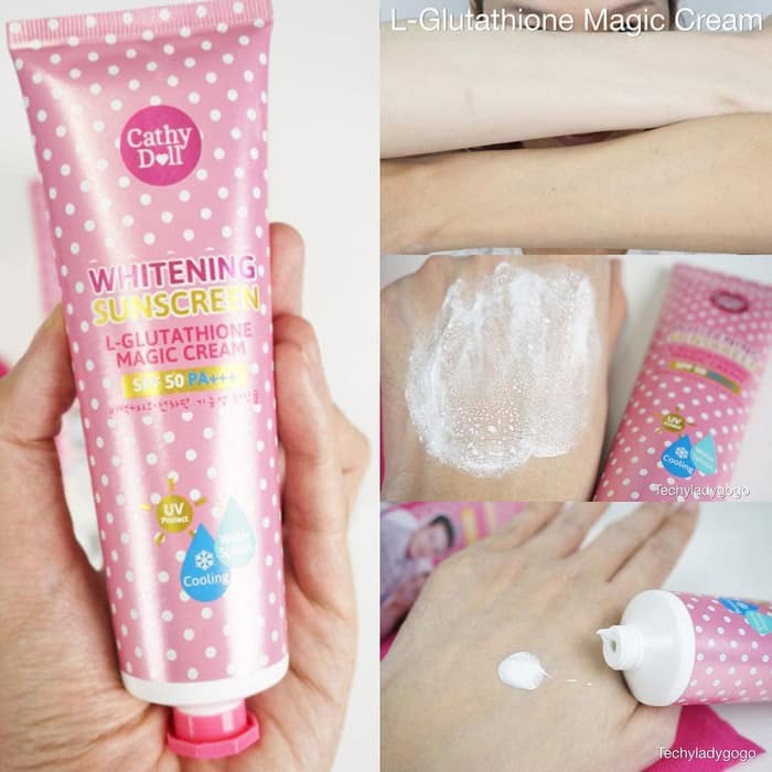 Kem Chống Nắng Trắng Da Cathy Doll L-glutathione Magic Cream SPF50 PA+++ 60ml