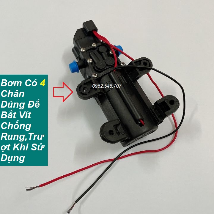 Máy bơm nước mini 12V áp lực cao Lưu lượng nước 5L phút Sử dụng làm bộ phun sương tưới cây bộ rửa xe mini
