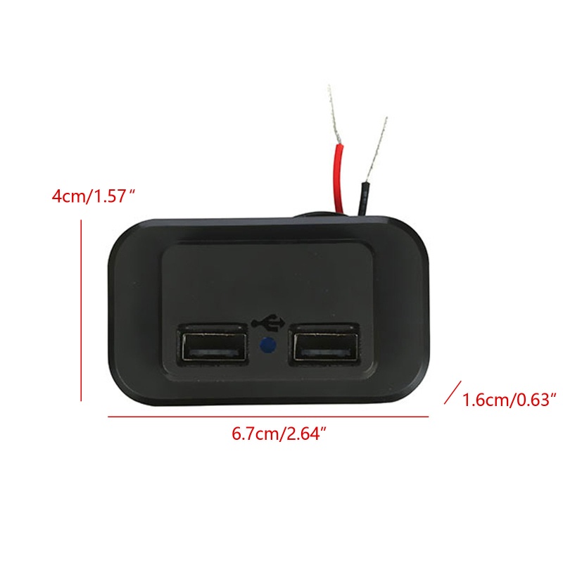 Bộ Sạc Điện Thoại Nhanh Hai Cổng USB 12-24V 3.1A Dành Cho Xe Hơi / Xe Tải / Tàu Thuyền