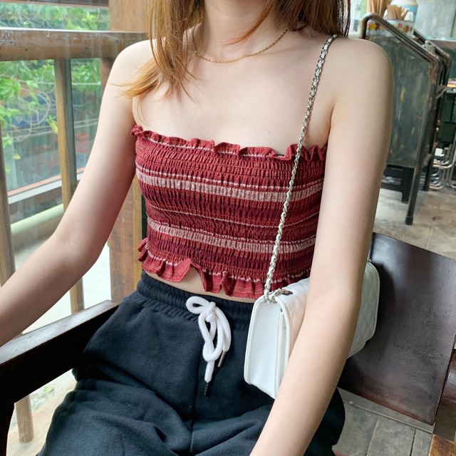 CROPTOP TUBE BROCADE