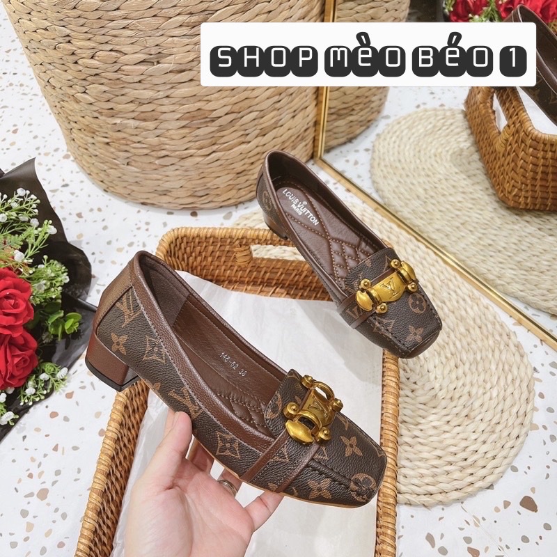 Giày moca spsl khoá ngang gót vuông fullbox