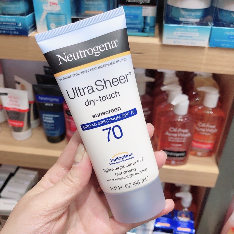 Kem chống nắng Neutrogena Ultra Sheer Dry-Touch Sunscreen SPF 70 ( 88mL )