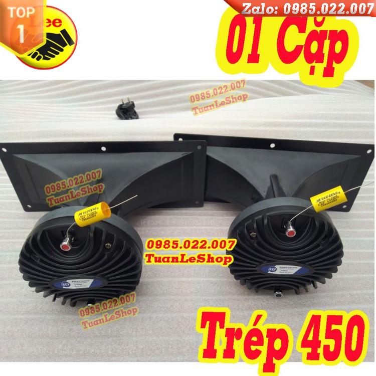 BỘ LOA TREBLE 450 RCF NẮP NHÔM + 2 HỌNG 11X28 + 2 TỤ 2,2MF