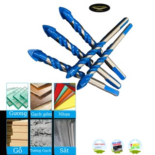 [5 Trong 1] Mũi Khoan Đa Năng (Bê Tông - Gỗ - Sắt - Gạch Men - Kính) 2 Cạnh Hiệu KingBlue Đủ Size (6Ly-8Ly-10Ly-12Ly)
