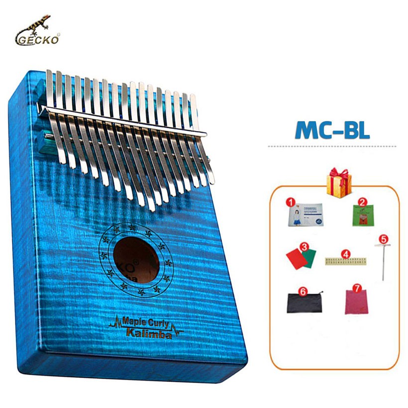 [Rẻ Vô Địch] Đàn Kalimba Gecko MC-BL 17 Phím Gỗ Phong Vân Hổ - Hàng có sẵn