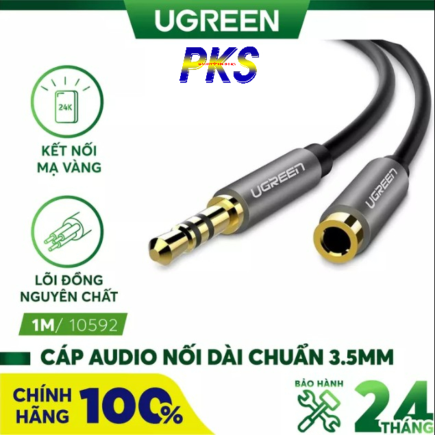 Dây AV nối dài 3.5mm đầu mạ Gold cao cấp dài 1-3m chính hãng UGREEN