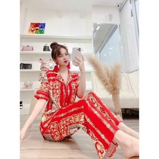 Set pijama họa tiết nhiều mẫu lụa mango
