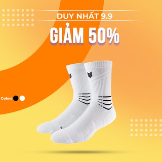 Tất thể thao R02 Redikick chống trượt thoáng khí có đệm chuyên dụng bóng rổ bóng đá chuyên nghiệp cao cổ nam nữ