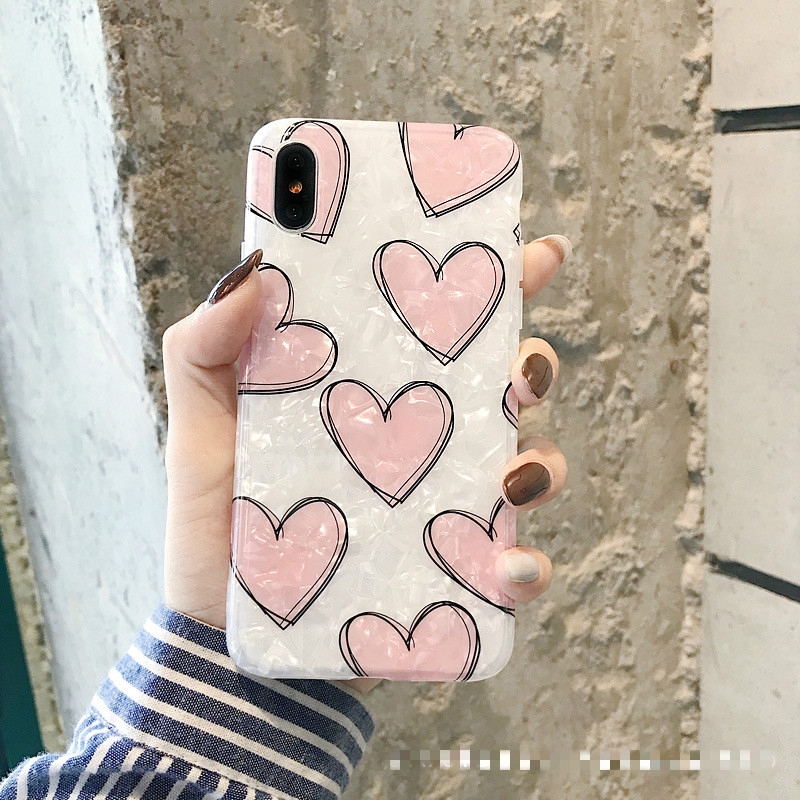 Ốp Điện Thoại Mềm Hình Trái Tim Đơn Giản Cho Iphone Xs Max 7plus / 8 6s 11pro | BigBuy360 - bigbuy360.vn