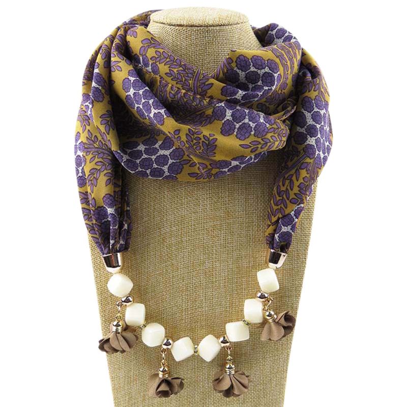 Khăn Choàng 180x48cm Họa Tiết Hoa Đính Hạt Tua Rua Phong Cách Dân Tộc Cho Nữ