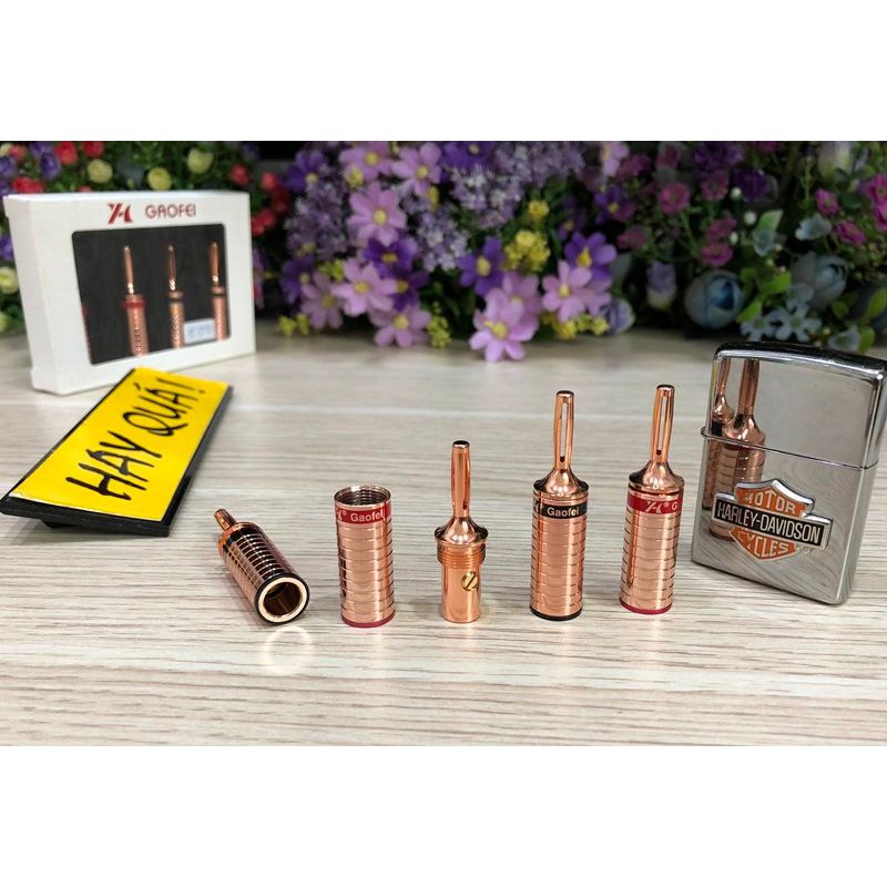 Bắp chuối cho dây loa GaoFei RED05B Red Copper Hi- End Banana Plug