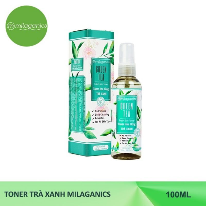 Toner Hoa Hồng Trà Xanh MILAGANICS 100ml