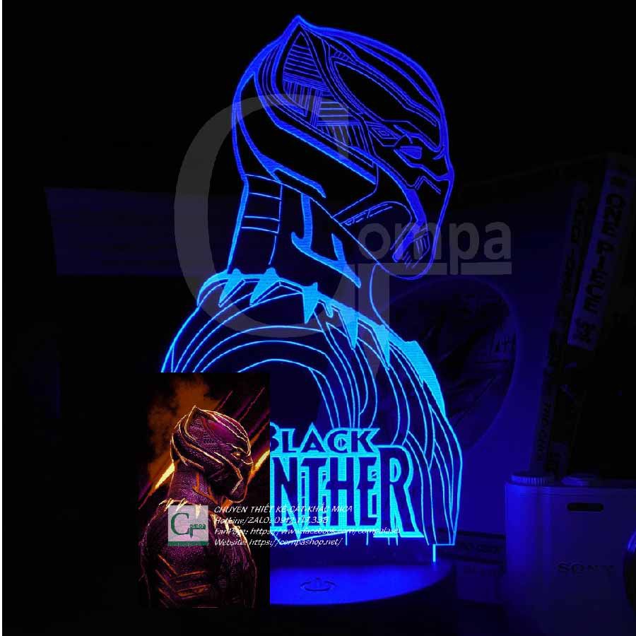 [ẢNH SHOP TỰ CHỤP] Đèn Ngủ Siêu Anh Hùng Marvel Black Panther, quà tặng sinh nhật độc đáo