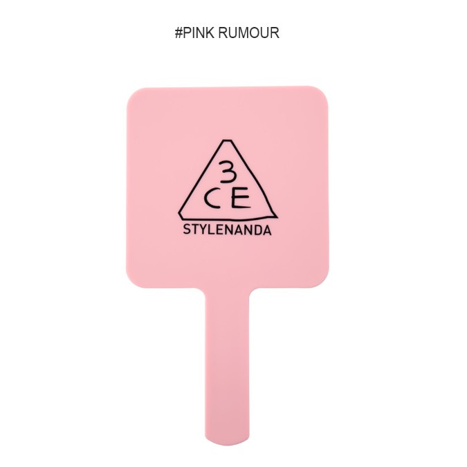 Gương 3ce Pink Rumour Square Hand Mirror 12x21cm Lớn- Hồng