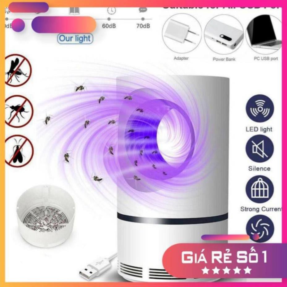 Đèn bắt muỗi 😍 FREESHIP 😍 Đèn bắt muỗi hình trụ cổng Usb - Máy bắt muỗi thông minh diệt côn trùng hiệu quả_1