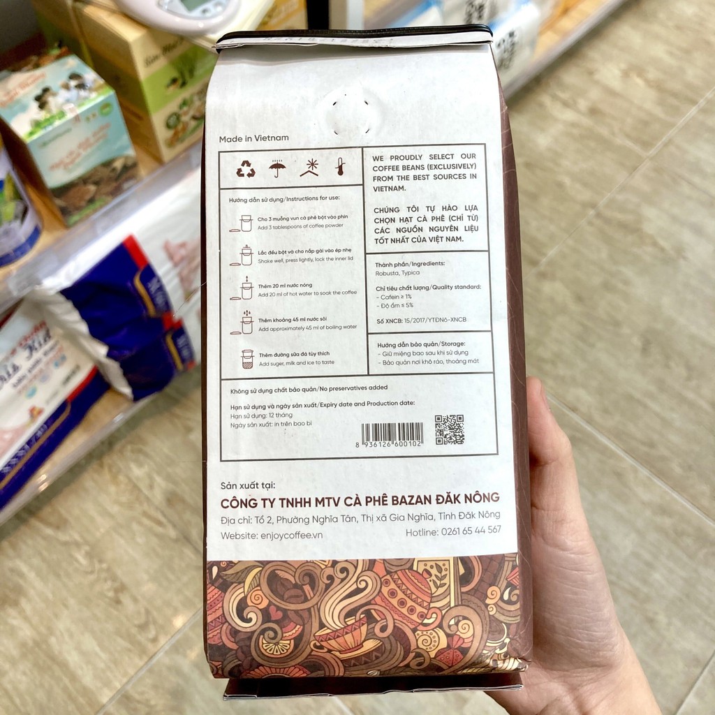 Cà phê Classic Roasted (500g) - ENJOY COFFEE (50 Robusta - 50 Typica) - ĐIỂM BÁN XANH