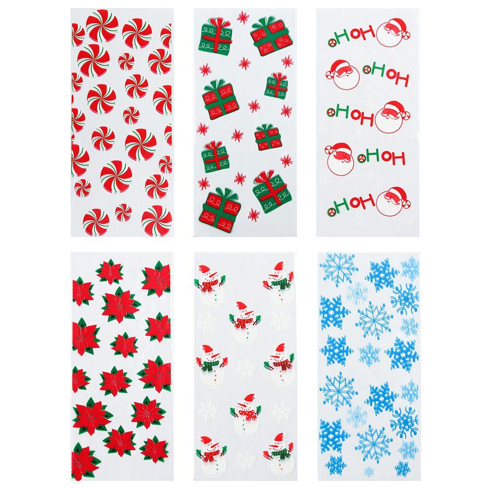 Set 1 / 100 Túi Nhựa Đựng Kẹo Giáng Sinh