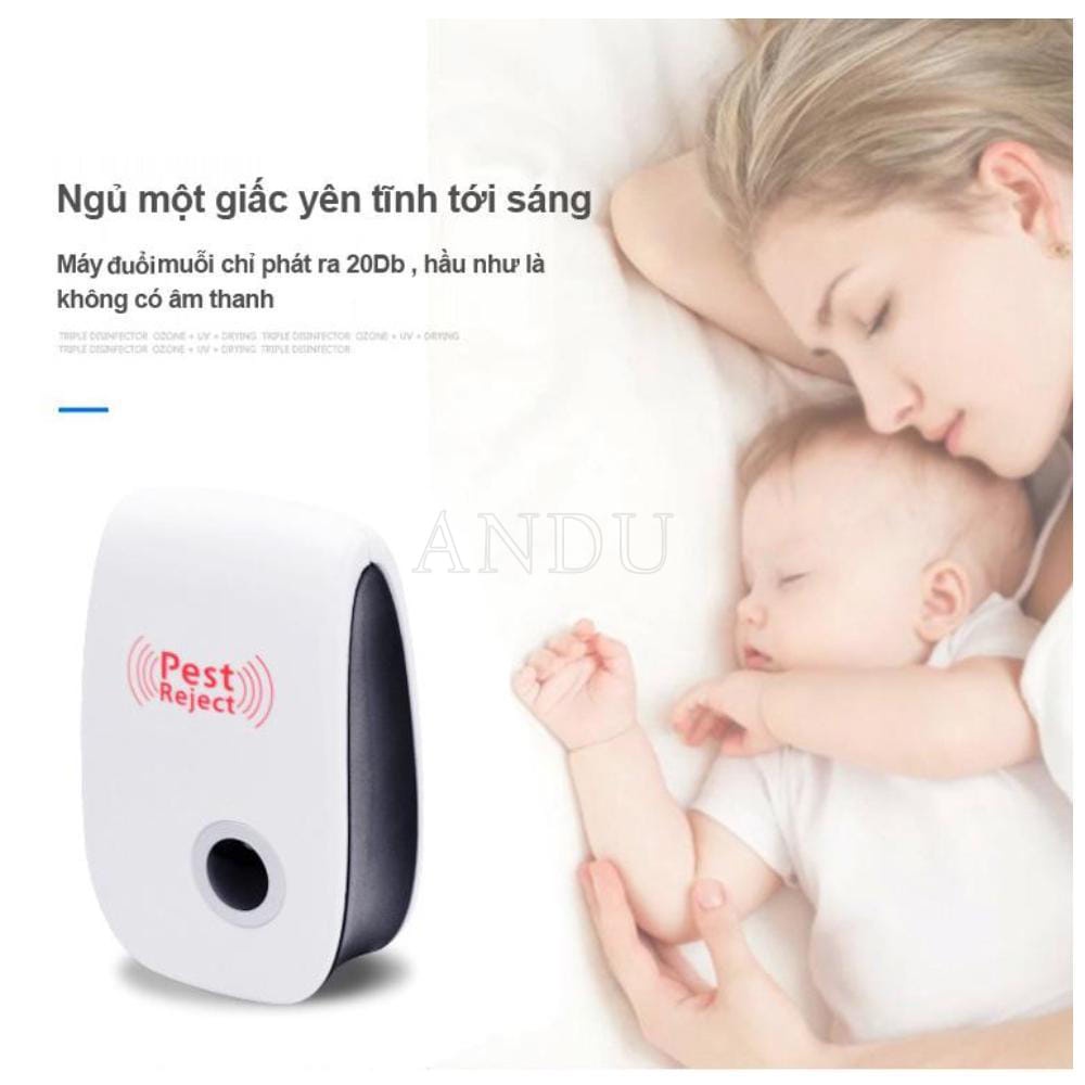 Máy Đuổi Côn Trùng Bằng Sóng Siêu Âm, Máy Xua Đuổi Chuột, Muỗi, Gián, Kiến Tiện Lợi Cho Mọi Nhà