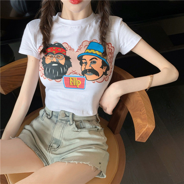 Áo Thun Ngắn Tay In Chữ Thời Trang Mùa Hè 2020 Cho Nữ