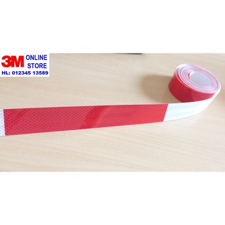 Miếng DECAL PHẢN QUANG KIM CƯƠNG 3M 983 TRẮNG ĐỎ