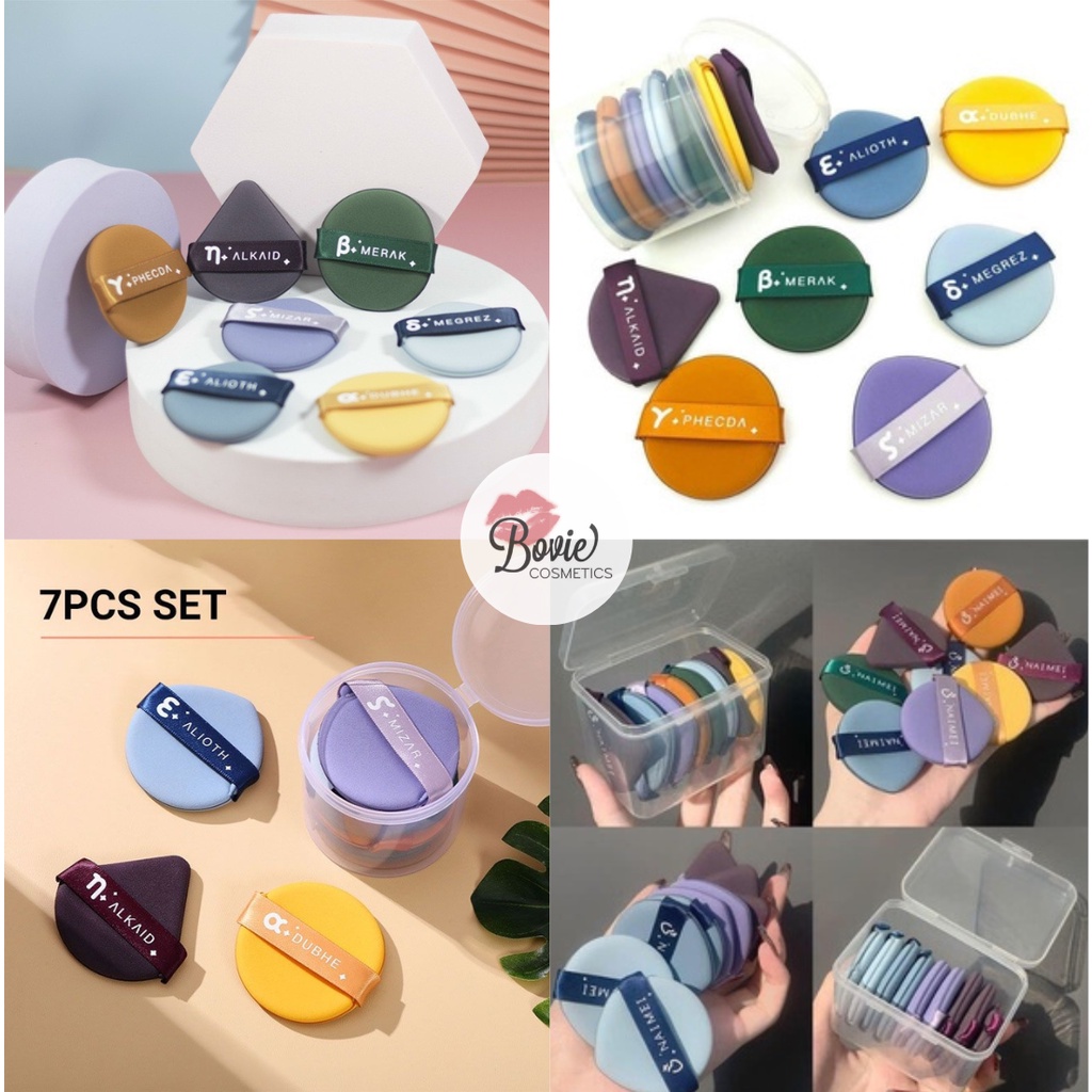 Set 7 mút tán kem nền phấn phủ đa năng - Set bông phấn nước hộp 7 cái