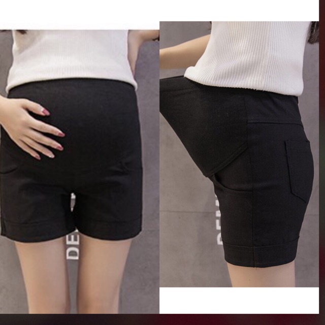 Quần đùi bầu cotton co dãn mát đẹp