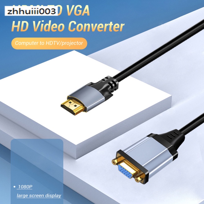Cáp Chuyển Đổi Hdmi-compatible Male Sang Vga Female Bằng Sợi Nylon Mạ Vàng