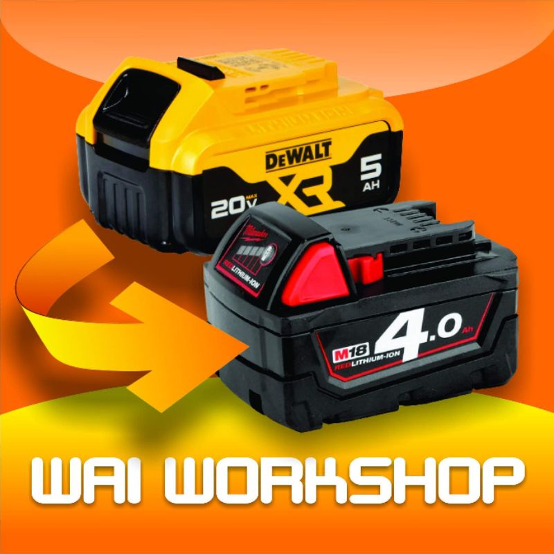 Đế chuyển Dewalt XR sang Milwaukee M18