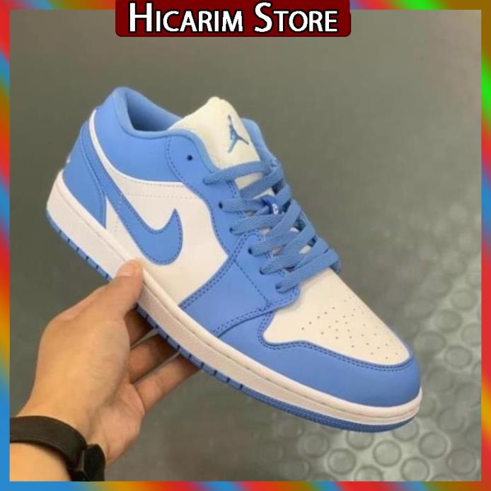Giày thể thao jordan xanh dương cổ thấp, Giày sneaker air jordan 1 low xanh nam nữ Full box bill Tặng dây