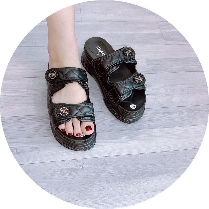 BÁN SỈ-  Dép hai quai bánh mỳ 6cm trẻ trung hàng Quảng Châu có ảnh thật