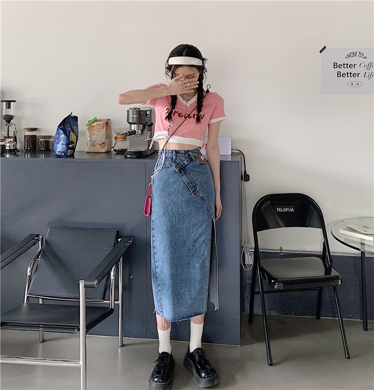 Chân Váy Jeans Lưng Cao Thời Trang Hè 2021 Cho Nữ | BigBuy360 - bigbuy360.vn