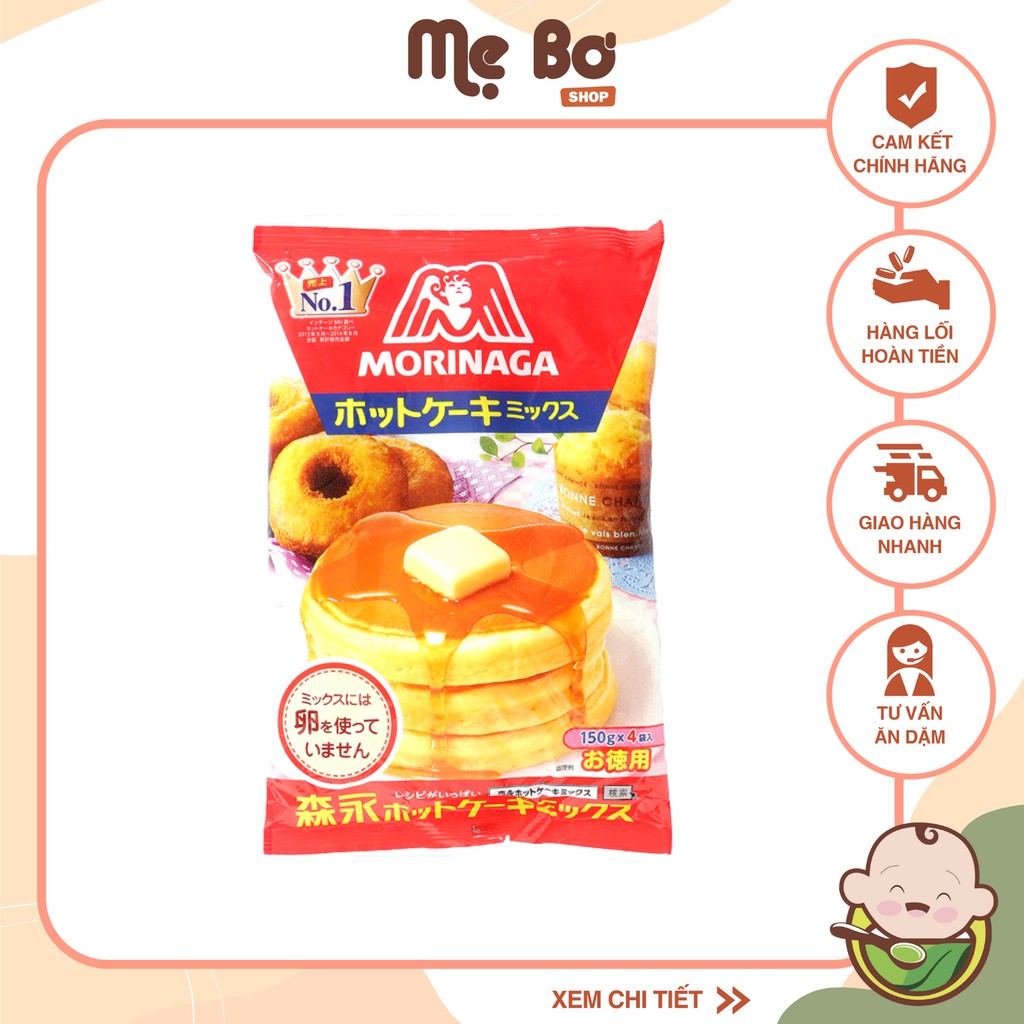 [Morinaga] Bột bánh hotcake Morinaga 600g (có gói lẻ 150g)