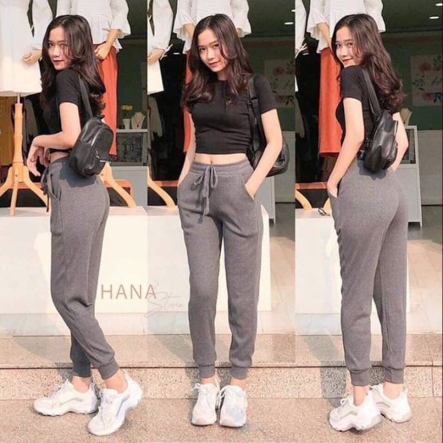 Quần Jogger Len Gân Tôn Dáng Cho Nữ Phong Cách Thể Thao Trẻ Trung Năng Động