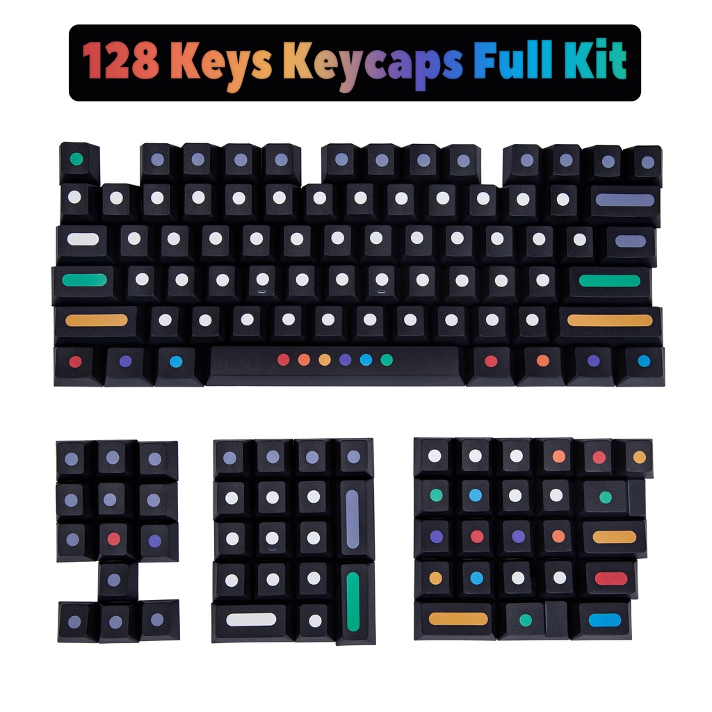 Cherry Profile 128 Keys PBT keycap Dye Thăng hoa ANSI Layout Keycap cho Bàn phím chơi game cơ học Công tắc Gateron Kailh Cherry MX
