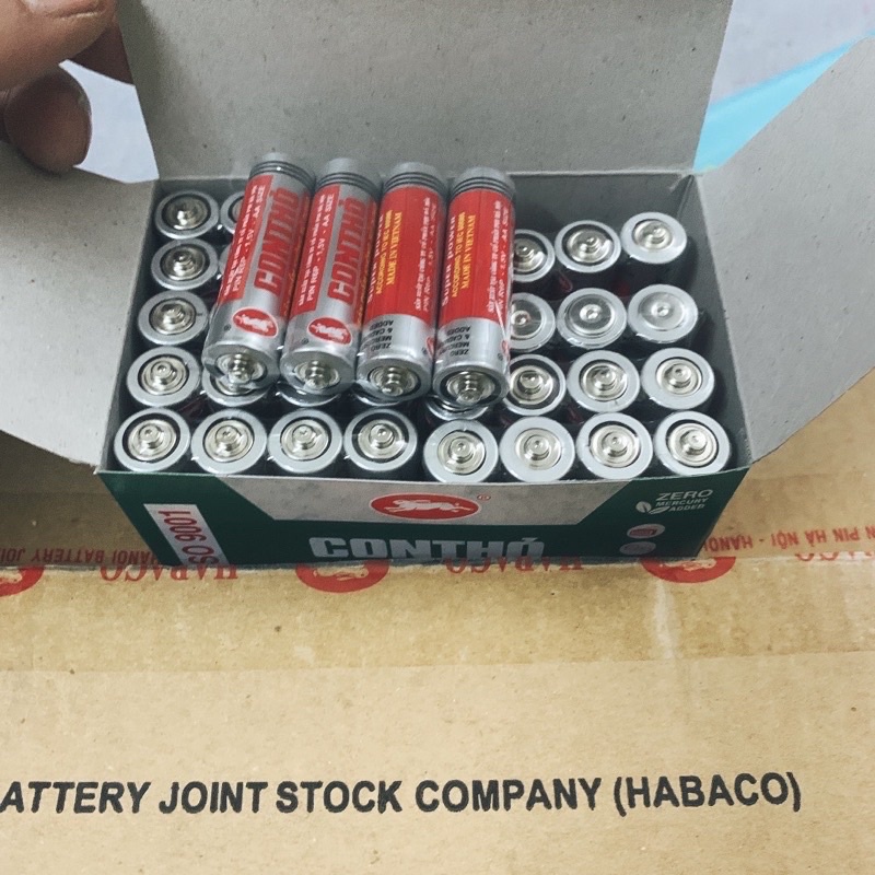 Hộp 40 viên Pin Con Thỏ AA Subeokiss lắp cho đèn đom đóm và đồ chơi dùng pin AA