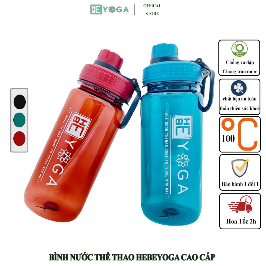 Bình Nước Thể Thao Nhựa Hebeyoga Cao Cấp 600ml