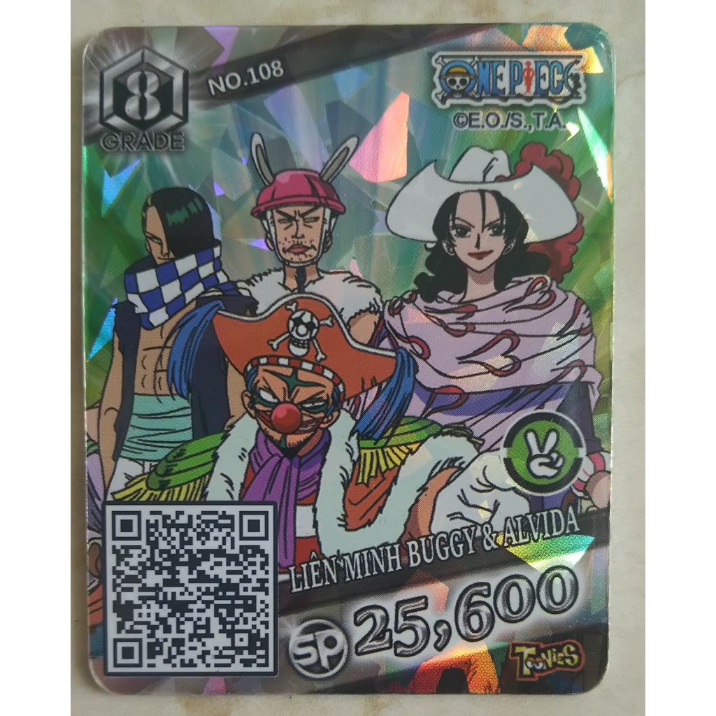 Thẻ Toonies Truy nã One Piece