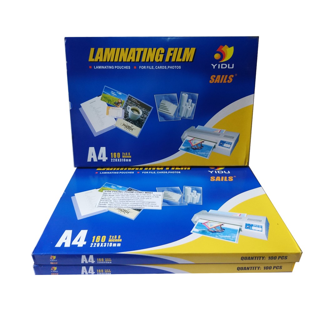 Ép Plastic A5 YIDU 80mic(Laminating Film) - Ép Plastic A4 YIDU 80mic(Laminating Film)