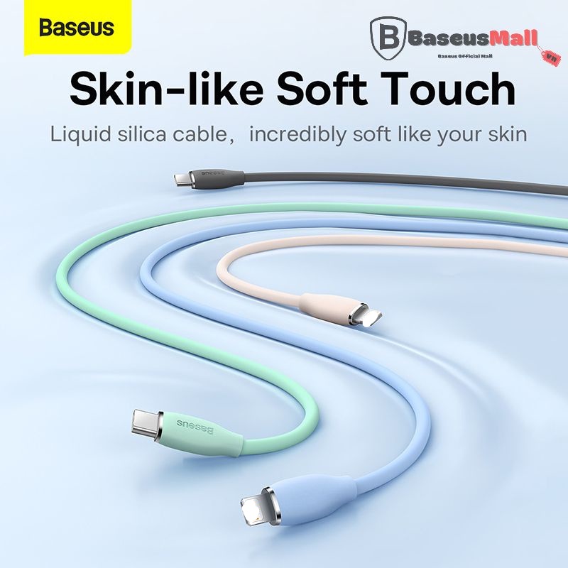 Baseusmall_Baseus Cáp Sạc Siêu Nhanh Baseus Jelly Liquid Silica Gel Type-C to l.P 20W truyền dữ liệu 480Mbps