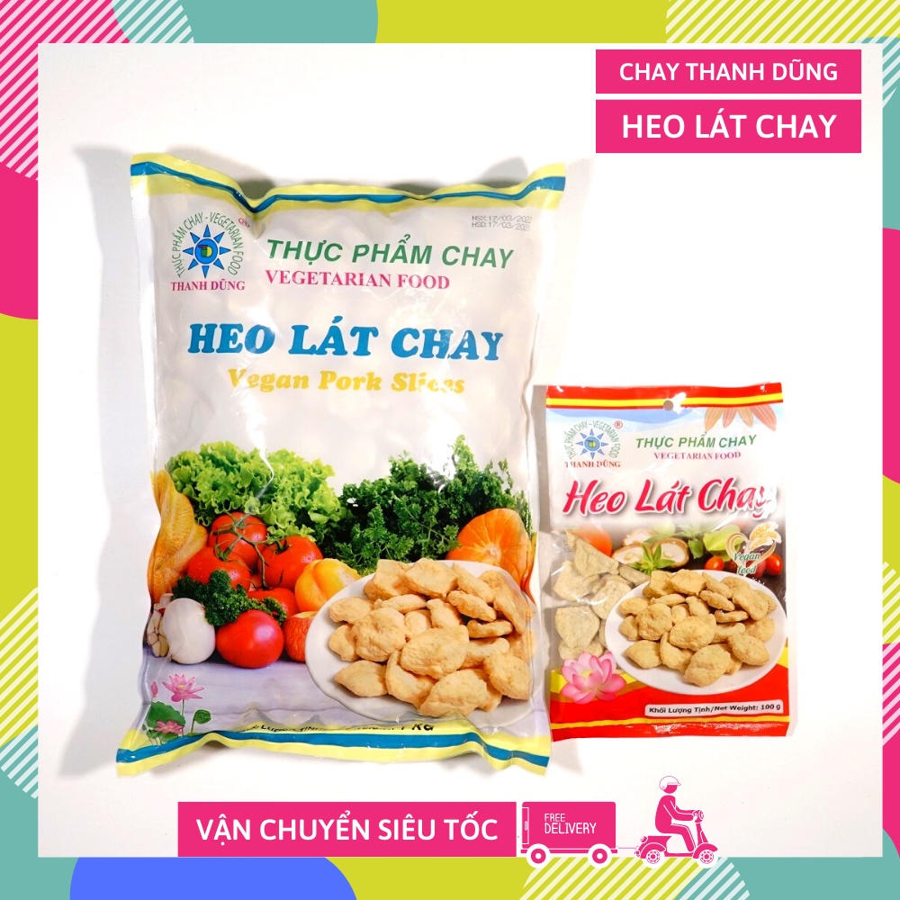 Thịt chay Thanh Dũng Heo lát chay, đồ chay cao cấp, thực phẩm vegan,đồ chay thiên nhiên, chay mặn đều dùng được - 100g &amp;