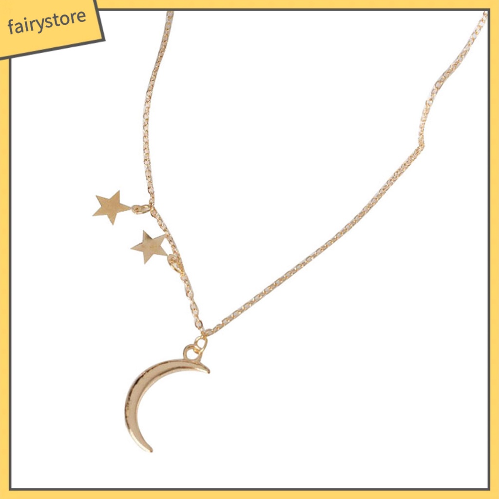 Dây chuyền nữ mặt trăng sao xinh xắn