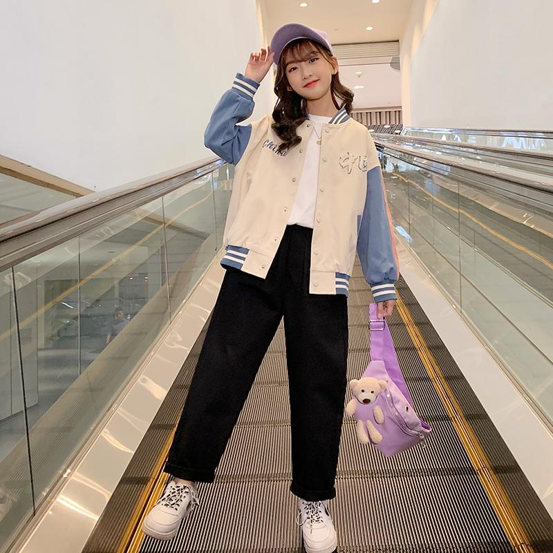 Áo khoác bóng chày dễ thương phong cách Phương Tây thời trang xuân thu cho bé gái