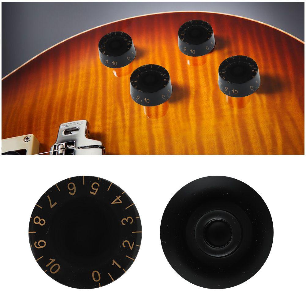 CHOOKEY Nút Điều Chỉnh Âm Lượng Tông Màu Đen Với Số Màu Vàng Kim Cho Đàn Guitar Bass Les Paul LP