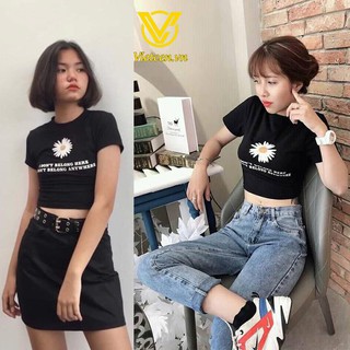 Áo croptop hoa cúc